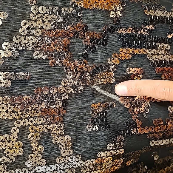 Guess gold/black sequin cardigan - Picture 7 of 9